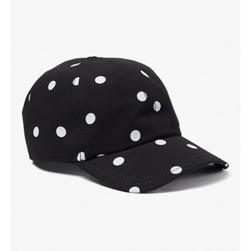 kate spade black white polka dot bow baseball hat cap nwt - Picture 4 of 6